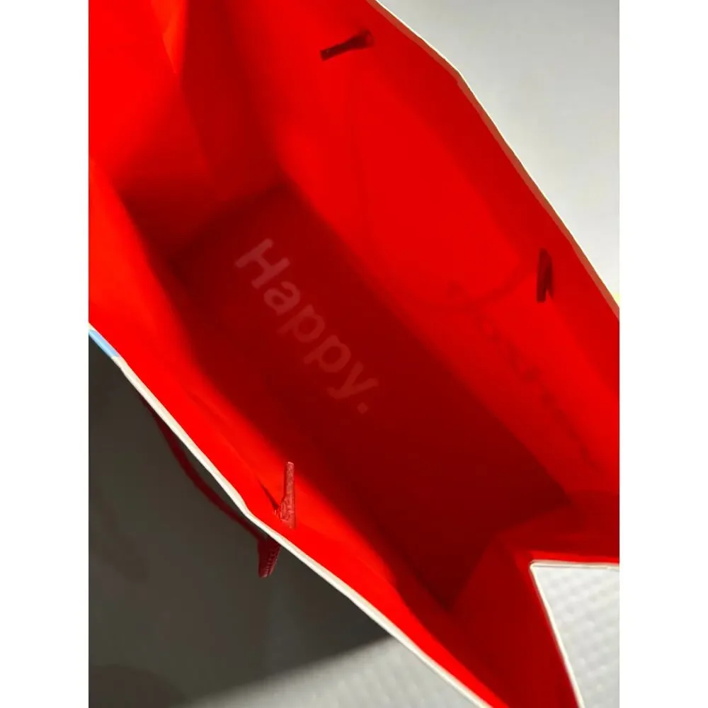 Verizon Paper Shopping Gift Bag 13x9.5x4.5‎ Red Handles Confetti Design Logo